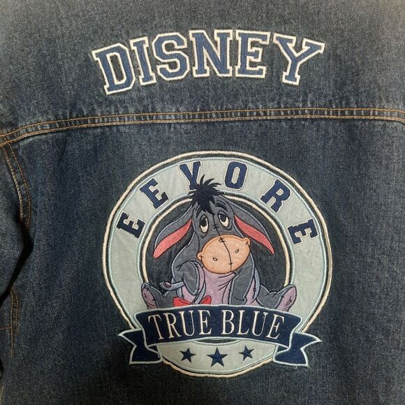 Disney Eeyore Denim Faux Fur Jacket Size Medium - Picture 9 of 9